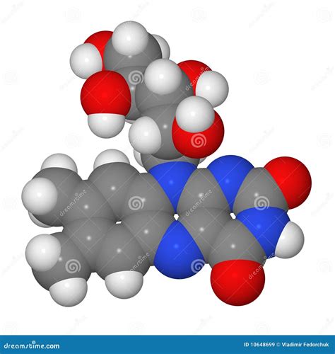 Space-filling Model of Riboflavin Molecule Stock Illustration ...