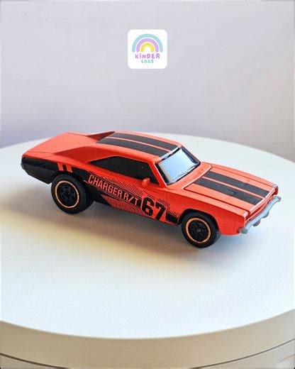 Majorette Dodge Charger RT - Matte Orange Color (Uncarded) - Kinder Logs