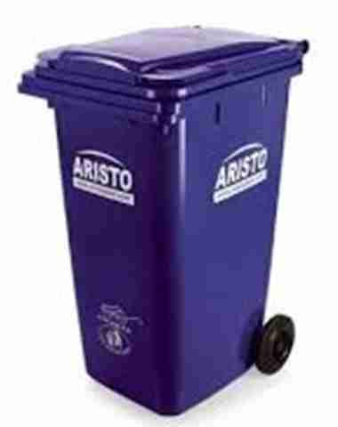 Aristo Plast Aristo 120 Liter Wheeled Wastebin with Wheel Plastic ...