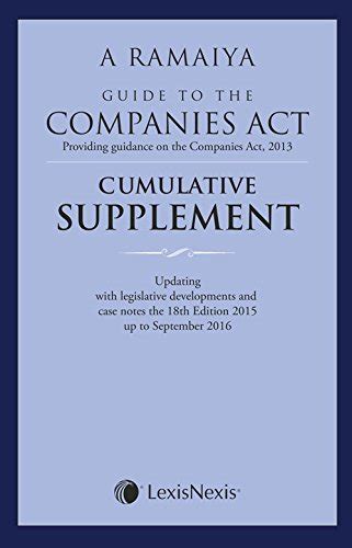 Buy Ramaiya Guide to the Companies Act - Comulative Supplement ...