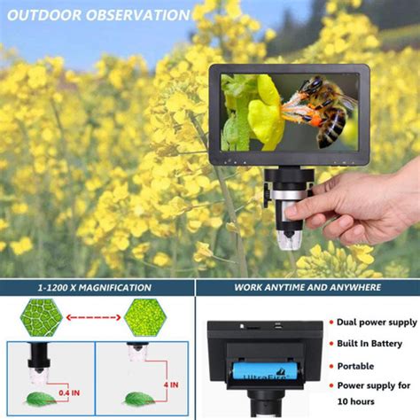 microware LCD Digital USB Microscope 7 in HD Screen, Circuit Board ...