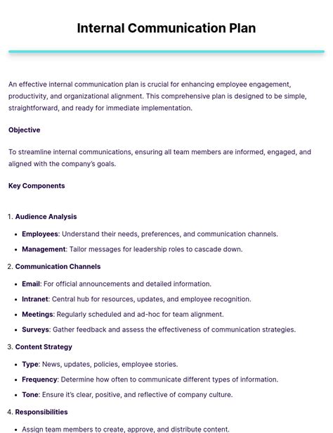 6+ Internal Communication Plan Examples to Download