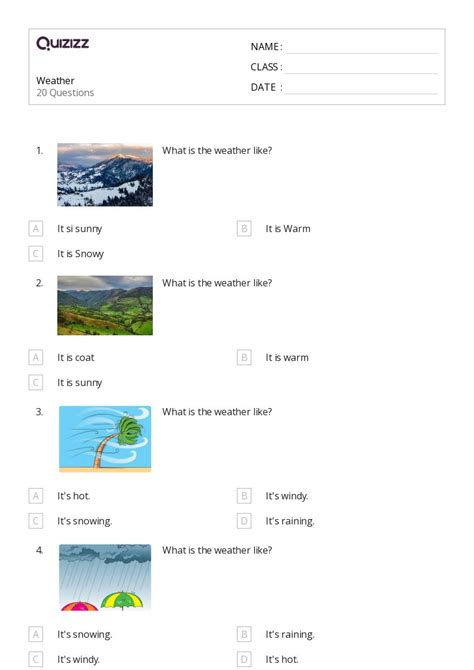 50+ Weather worksheets on Quizizz | Free & Printable