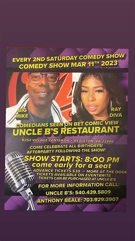Every 2nd Saturday Comedy Show, 6352 Village Center Dr, Bealeton, 9 ...