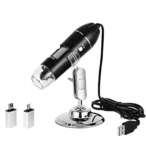 USB Digital Microscope 50X to 1000X, 8 LED Magnification Endoscope ...