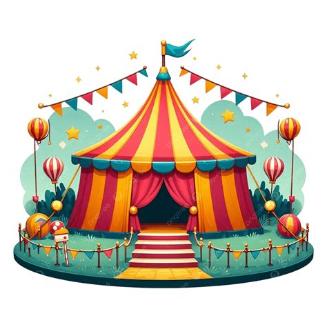 Circus Tent Illustration Transparent Download, Circus Tent, Tent ...