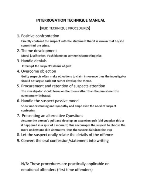 Image result for The 9 Step Interrogation Method