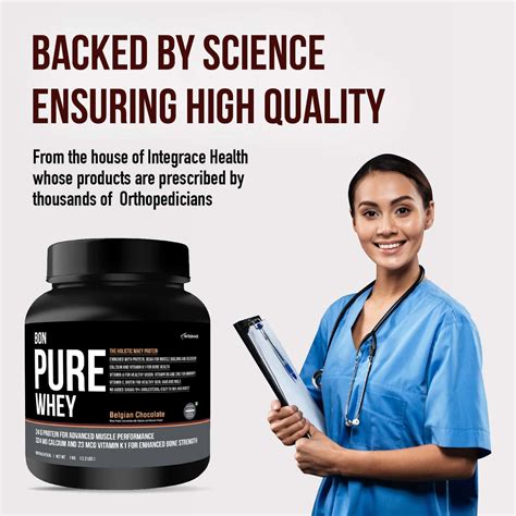 Buy BON PURE WHEY PROTEIN 28 SERVING BELGIAN CHOCOLATE - 1KG Online ...