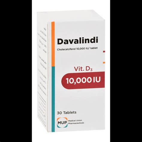 دافاليندى أقراص 10000 لنقص فيتامين د davalindi 10000 iu | ٣٠ قرص - شفاء