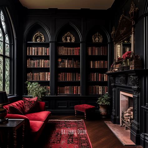 Victorian Gothic Floor to Ceiling Bookshelves | Gothic interior ...