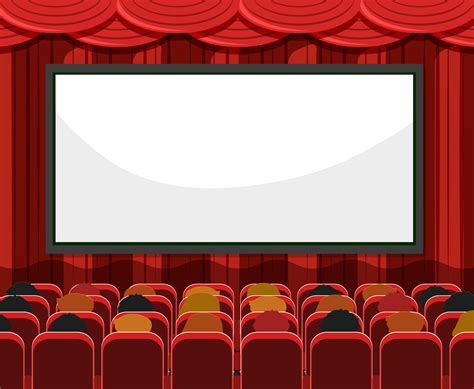 People in red movie theater or cinema 6889582 Vector Art at Vecteezy