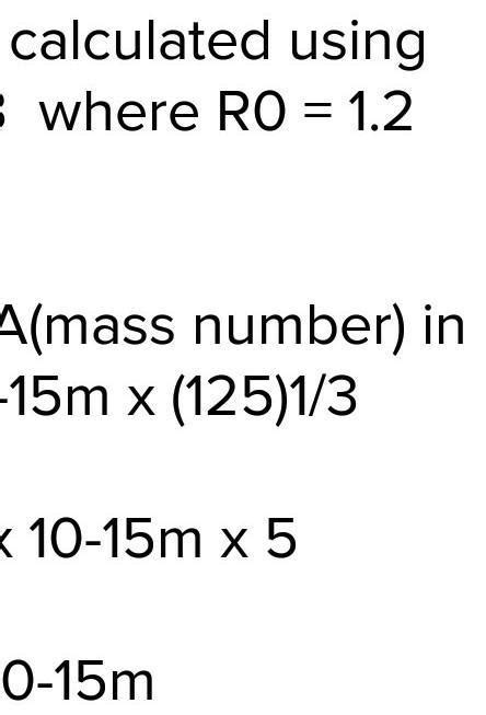 Atomic number of iodine is 53 its mass number is 125 what is its radius ...
