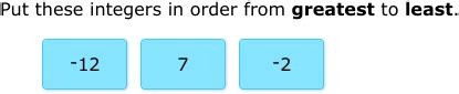 IXL - Compare and order integers (Class VII maths practice)