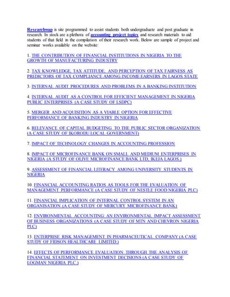 Image result for Accounting Project Ideas