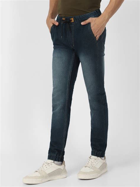 Men's Dark Green Slim Fit Washed Jogger Jeans Stretchable – Urbano Fashion