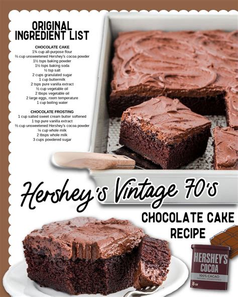 Spaceships - Hershey's Chocolate Cake! Vintage 70's recipe! full recipe ...