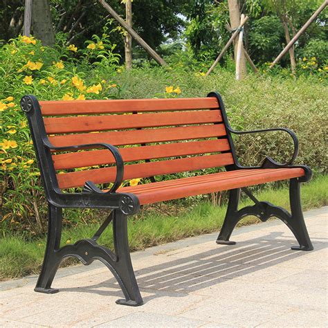 铸铝公园椅欧式休闲长条椅景区园林广场公共休闲座椅户外商场路椅-阿里巴巴