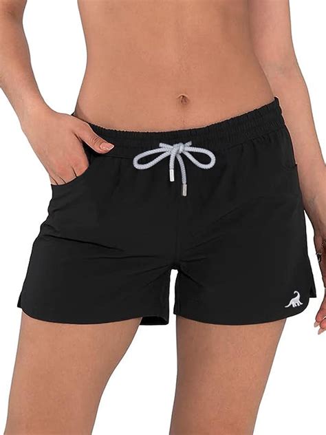 SURF CUZ Women's Swim Shorts, 4-Way Stretch Swimsuit Bottoms with ...