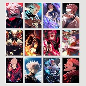 woopme Set Of 12 Juj-utsu Kaisen Posters For Wall Kids Boys Bed Room ...