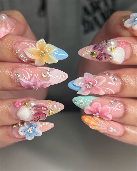 Pin by K. ERA on nails | Floral nails, Nail designs, Nail art