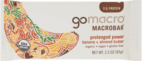 Amazon.com : GoMacro MacroBar Organic Vegan Protein Bar Banana & Almond ...
