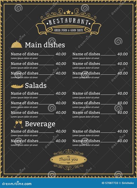 Fancy Restaurant Menu 的图像结果