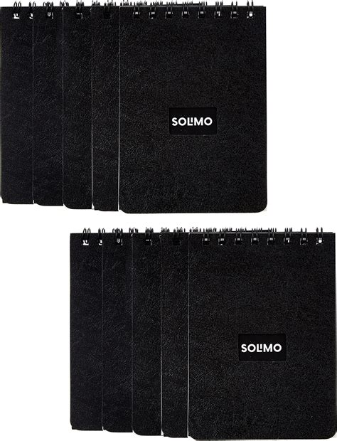 Cubic A7 Size Wiro Pocket Notebook, Pack of 10 (Black) : Amazon.in ...