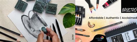 BRUSTRO kneadable Art Eraser Pack of 6 with Blending Stump Set : Amazon ...