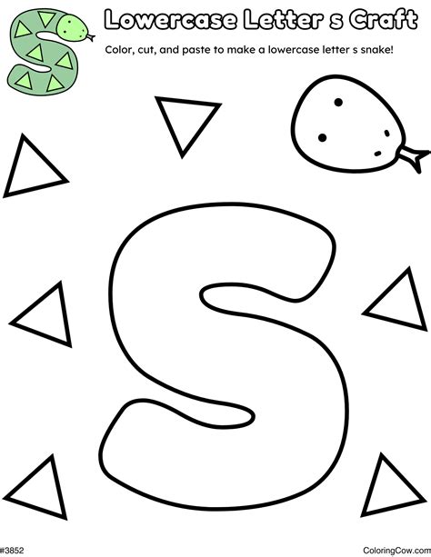 Lowercase Letter s Snake Craft