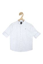Buy Boys White Regular Fit Printed Casual Shirt Online - 662875 | Allen ...
