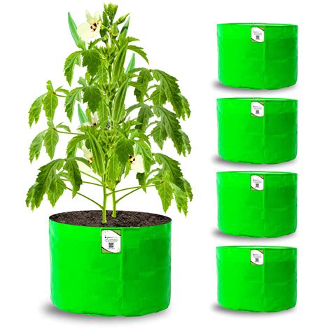 OrganicBazar 15x12 Grow Bag for Vegetable Garden, Premium HDPE 260 GSM