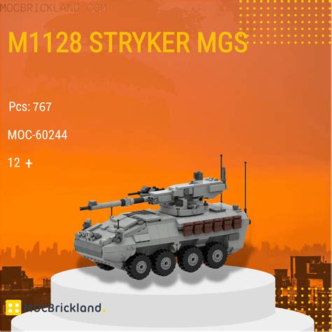 M1128 Stryker MGS MOCBRICKLAND 60244 Military with 767 Pieces - MOC ...