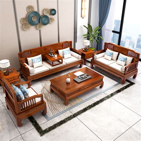 实木沙发效果图,新中式客厅沙发,实木沙发新款(第13页)_大山谷图库