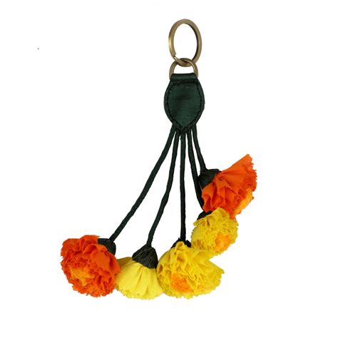 Genda phool bag charm – Pure Ghee Designs