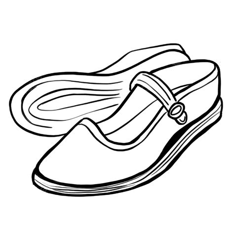 Hand Drawn Black And White Line Shoes, Shoe Drawing, Shoes Drawing ...