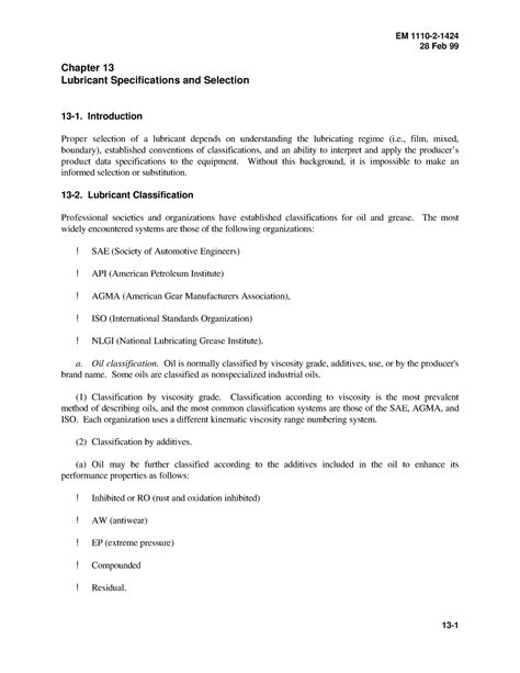 Lubricant selection - M.E ED - 28 Feb 99 Chapter 13 Lubricant ...