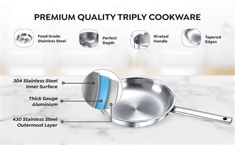 Buy Prestige TRIPLY 4 Pc Cookware Set | TRIPLY Splendid | Fry Pan 24cm ...