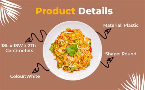 Buy Coolkart Round Half Plates (Set of 24) Snacks Plates, Microwave ...