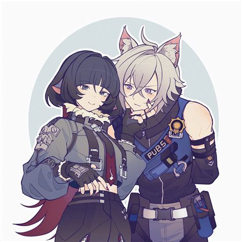 jane doe and seth lowell (zenless zone zero) drawn by kwisalamander ...