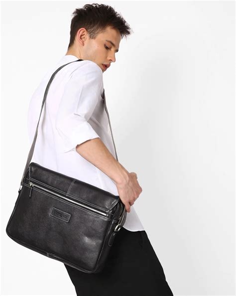 MARCELLO : Messenger Black | 100% Genuine Leather Bag