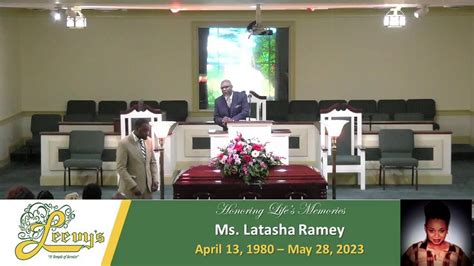 Ms.Latasha Ramey -June 10, 2023-Leevys funeral Home - YouTube