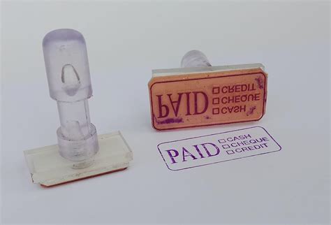 Rubber Stamp Message (Paid) with Cash Cheque Credit : Amazon.in: Office ...