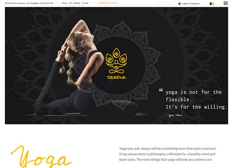 tantra v1 0 a yoga studio and fitness club theme