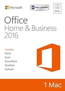 Wa Pro Sender MsOffice Home & Business 2016 for MAC | 1 User License ...