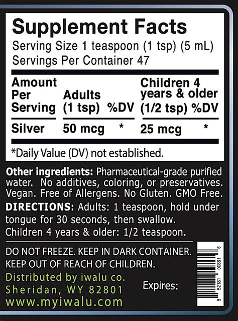 COLLOIDAL SILVER EYE DROPS FOR HUMANS Bio-active Nano Liquid Spray ...