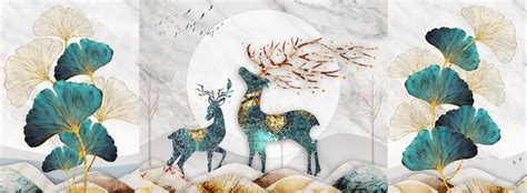 Green Deer 3D Customize Wallpaper – Myindianthings