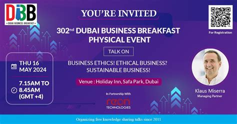 Dubai Business Breakfast, Holiday Inn Express Dubai - Safa Park, 16 May ...