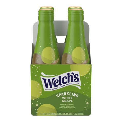 Welch's Sparkling White Grape Juice Cocktail, Non-Alcoholic, 4 Pack, 8. ...