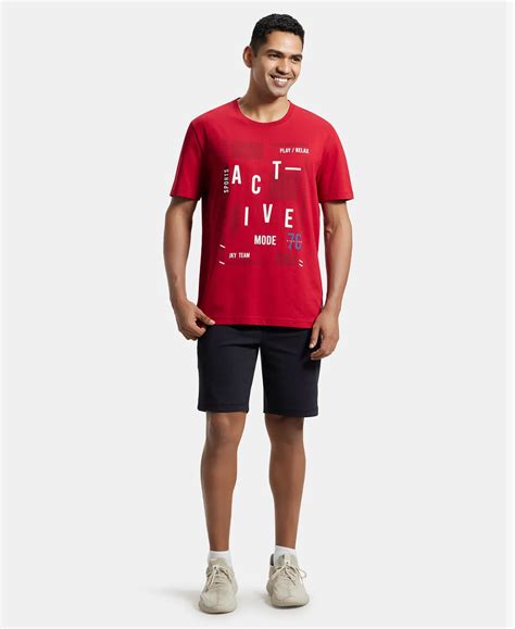 Buy Super Combed Cotton Rich Graphic Printed Round Neck Half Sleeve T ...