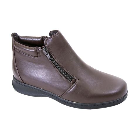 FIC Peerage Juliet Women's Leather Extra Wide Width Casual Ankle Boots ...